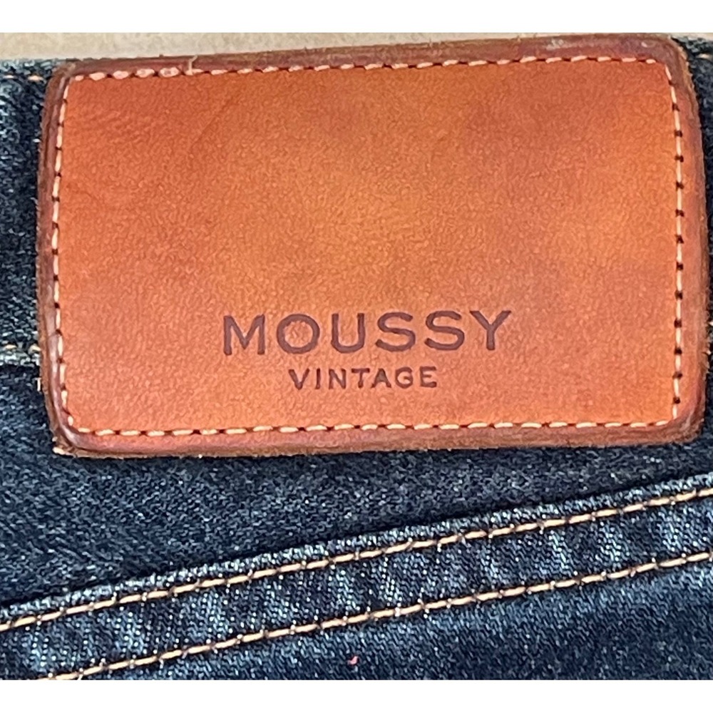Moussy Vintage Womens Blue Distressed Ripped Knee Slim Tapered Jeans Size 28 NWT - Picture 10 of 16